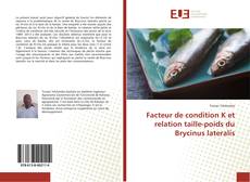 Bookcover of Facteur de condition K et relation taille-poids du Brycinus lateralis