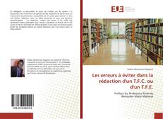 Les erreurs à éviter dans la rédaction d'un T.F.C. ou d'un T.F.E. kitap kapağı