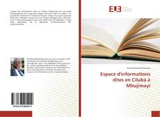 Espace d'informations dites en Cilubà à Mbujimayi kitap kapağı