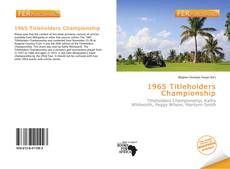 Buchcover von 1965 Titleholders Championship