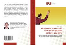 Buchcover von Analyse des interactions verbales du discours politique populiste