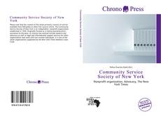 Bookcover of Community Service Society of New York