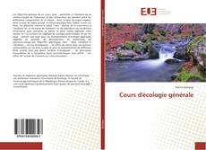 Cours d'écologie générale的封面