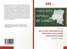 Copertina di De la non intervention de l’état dans une société d’économie mixte