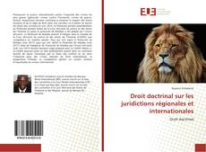 Copertina di Droit doctrinal sur les juridictions régionales et internationales
