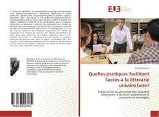 Quelles pratiques facilitant l'accès à la littératie universitaire?的封面