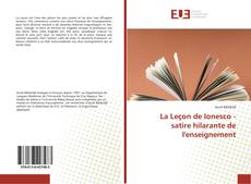 Bookcover of La Leçon de Ionesco - satire hilarante de l'enseignement