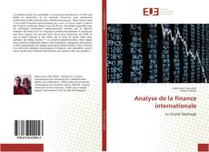 Portada del libro de Analyse de la finance internationale