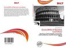 Capa do livro de Curia (Wife of Quintus Lucretius) 