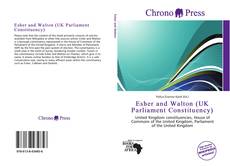 Buchcover von Esher and Walton (UK Parliament Constituency)