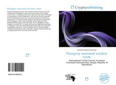 Bookcover of Hungary national cricket team