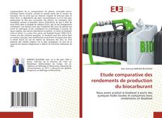Capa do livro de Etude comparative des rendements de production du biocarburant 