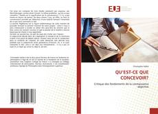 Buchcover von QU’EST-CE QUE CONCEVOIR?