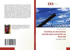 Capa do livro de Familles et réinsertion sociale post carcérale au Burundi 