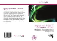 Bookcover of English cricket team in Australia in 1861–62