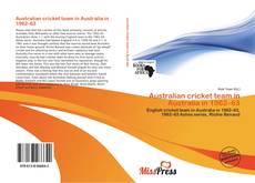 Bookcover of Australian cricket team in Australia in 1962–63