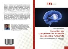 Couverture de Formation par compétence des assistants enseignants à l'université