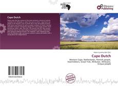 Cape Dutch kitap kapağı