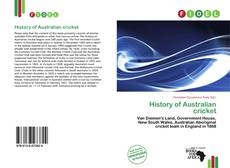 Copertina di History of Australian cricket