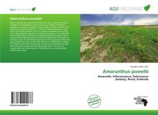 Amaranthus powellii kitap kapağı