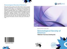 Bookcover of Seismological Society of America