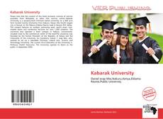 Capa do livro de Kabarak University 