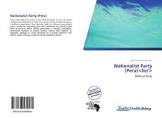 Capa do livro de Nationalist Party (Peru) 