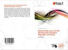 Portada del libro de Nationality Law of the Democratic People's Republic of Korea