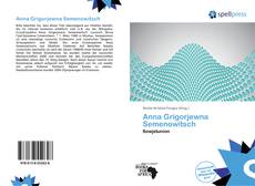 Bookcover of Anna Grigorjewna Semenowitsch