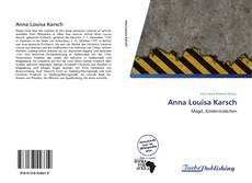 Capa do livro de Anna Louisa Karsch 