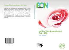 Capa do livro de Native Title Amendment Act 1998 