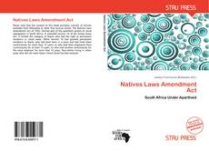 Buchcover von Natives Laws Amendment Act