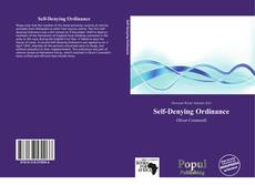 Capa do livro de Self-Denying Ordinance 