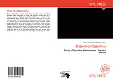 Bookcover of Otto III of Carinthia