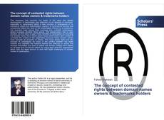 Buchcover von The concept of contested rights between domain names owners & trademarks holders