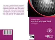 Capa do livro de Rohrbach, Weimarer Land 