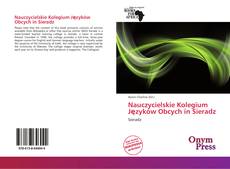Bookcover of Nauczycielskie Kolegium Języków Obcych in Sieradz