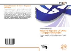 Copertina di People'S Republic Of China – Singapore Relations