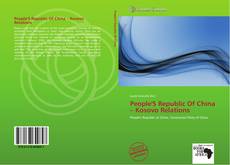 Bookcover of People'S Republic Of China – Kosovo Relations