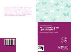 Couverture de Ansatzrichtung der Schneidezähne