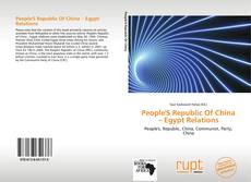 Capa do livro de People'S Republic Of China – Egypt Relations 