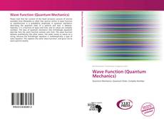 Bookcover of Wave Function (Quantum Mechanics)