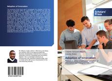 Buchcover von Adoption of Innovation