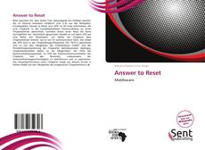 Portada del libro de Answer to Reset