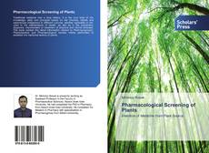 Buchcover von Pharmacological Screening of Plants