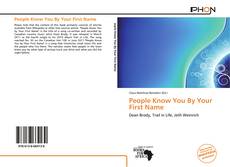 Bookcover of People Know You By Your First Name