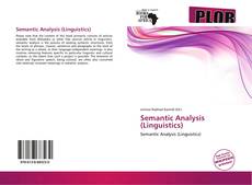 Semantic Analysis (Linguistics) kitap kapağı