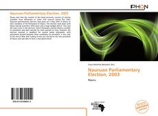 Bookcover of Nauruan Parliamentary Election, 2003