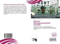 Berliner Kulturgemeinschaft Preußen kitap kapağı