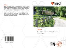 Portada del libro de Citov